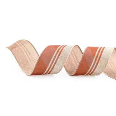 Imagem de Fita de Juta com Faixa Cobre - 6,3cm x 914cm - 1 unidade - Cromus - Ri