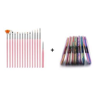 Imagem de 15 Pincéis + 10 Fitas Metalizadas - OEM