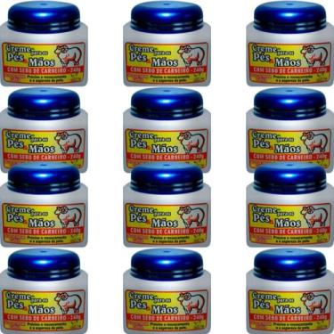 Imagem de Creme para os Pés e Mãos San Jully Com Sebo de Carneiro Pote 240g Kit 