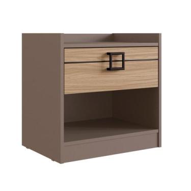 Imagem de Mesa de Cabeceira Édez Olive, Cedro e Fendi - Herval