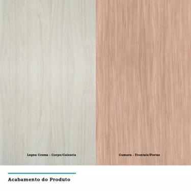 Imagem de Armário Basculante Luciane 80cm 1 Porta Lis, Legno Crema/Cumaru