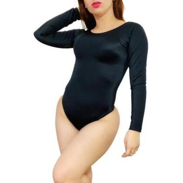 Imagem de Body Coladinho Fio Dental Costas Sexy Manga Longa - Z17 - Fanáticos Po