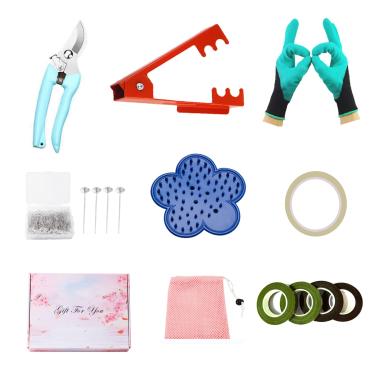 Imagem de TINNSANN Ferramenta Removedora de Espinhos de Rosas, Alicate de Rebarbas de Folhas, Kit com 11 Peças, Luva de Jardim, Tesoura, Fita Floral, Conjunto de Pinos de Decoração para Artesanato, para Fazer B