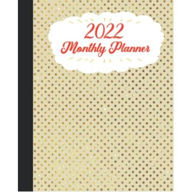 Imagem de 2022 Monthly Planner with Balls Gold Glitter Marble Painting in Gold Background Cover: 2022 Monthly Calendar and Organizer | Plan Goals for every ... Incomes and Outgoings Planner| 7.5 * 9.25