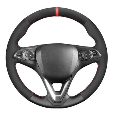 Imagem de MEWANT Capa de volante costurada para Opel Astra (K) 2015-2020/Corsa (E) 2014-2019/Crossland X 2017-2020/Grandland X 2017-2020/Insignia (CT) B 2017-2020 / Karl 2015-2020 / Zafira (C) 2 016-2019