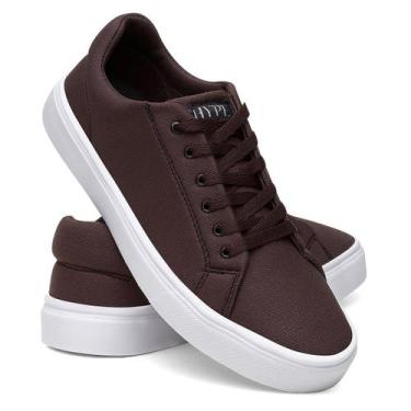 Imagem de Sapatênis Casual Linha Confort Hype Shoes Esporte Fino Café Unissex, 3