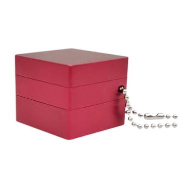 Imagem de Deevoka Caixa de giz de sugestão de piscina Caixa de giz Fácil de transportar recipientes (cor vermelha) Mini acessórios de bilhar de caixas de transportadora