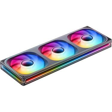 Imagem de Jonsbo Jonsbo Zb-360Br (Reverse) Pc Case Fan, Reverse Blade Silent Computer Fan Com Eixo E Espelho Infinito De 4 Lados, Tudo Em Um, Unidade De Estrutura Única Com 3 Ventoinhas Argb De 120 Mm, Ventoi