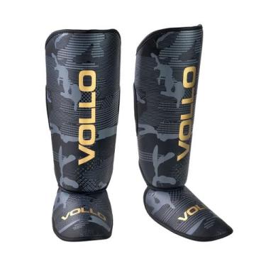 Imagem de Protetor De Canela Vollo Treino Muaythai/Kick Boxing, G/GG, Cinza, Dou