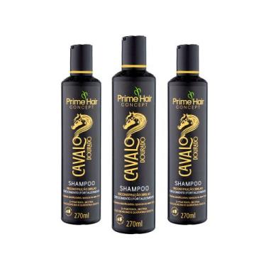Imagem de Kit 3 Und Shampoo Prime Hair Cavalo Dourado Reconstrução 270ml - Prime