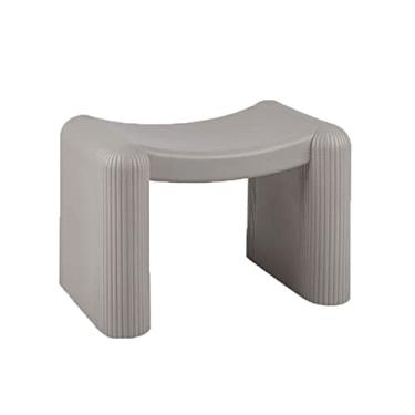 Imagem de ZABEES Banco pequeno para descanso para os pés, banquinho baixo de plástico espesso, multifuncional, varanda, sapato, trocador de sapatos para sala de estar, quarto, assento acolchoado em casa