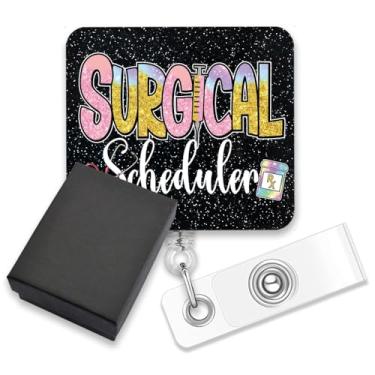 Imagem de AGMDESIGN Agendador Cirúrgico Engraçado Carretel de Crachá Retrátil, Crachás Agendador, Presentes de Carretel para Agendador de Cirurgia, Equipe Médica, Suporte de Identificação de Enfermeira, Clipe