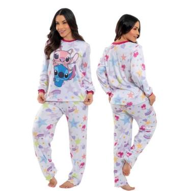 Imagem de Pijama Manga Longa Feminino Stitch Blusa De Frio Inverno - Isysser Pij
