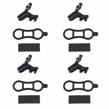 Imagem de Ruiwaer Suporte de número de lanterna de bicicleta preta com 4 peças