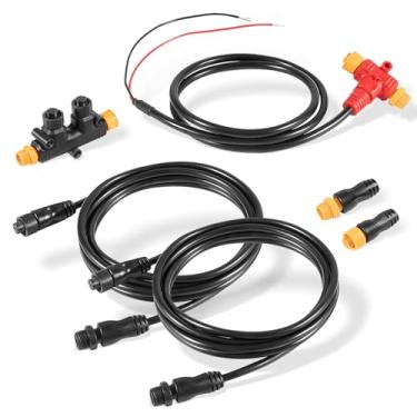 Imagem de Kit de iniciação de dispositivo duplo NMEA 2000 Cabos Backbone Cabos Drop Kits de terminadores de conector de T duplo IP67 Conexão estável à prova d'água