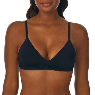 Imagem de OnGossamer Sutiã elegante e de renda sem aro com elevação, Preto, 36C