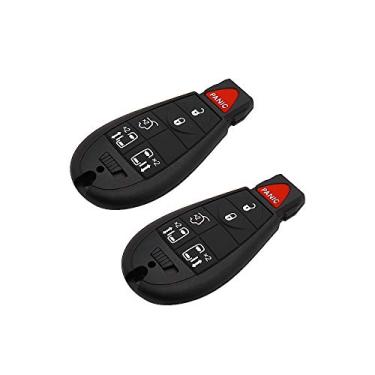 Imagem de DRIVESTAR Chave de carro Fob Keyless Entry Remote Start 2008-2016 para Chrysler Town Country, 2008-2018 para Dodge Grand Caravan, 2009-2012 para VW Routan Replace# M3N5WY783X Key Entry 6 botões