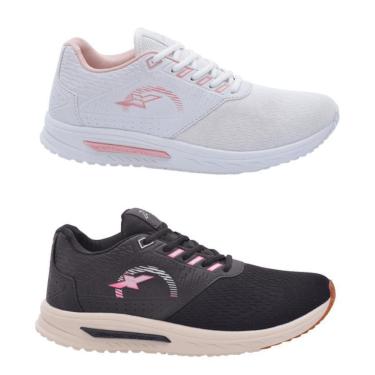 Imagem de Kit 2 Pares Tênis Feminino Original FXB Academia Caminhada Para Corrida Treino-Feminino