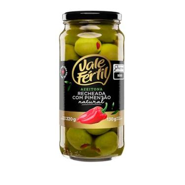 Imagem de Azeitona Verde em Conserva com Recheio de Pimentão Vale Fértil Vidro 130g