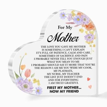 Imagem de aPamr Presentes Para Minha Mãe, De Filha Filho, Placa Acrílico Em Forma Coração O Amor Que Você Me Deu, É Algo Não Consigo Explicar, Aniversário, Ação Graças, Aposentadoria, Natal A498