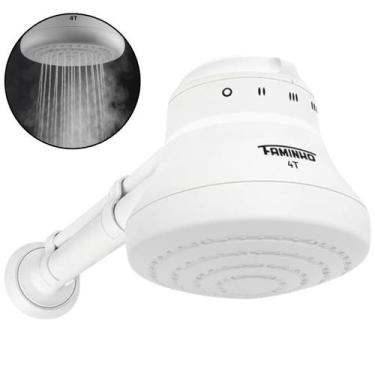 Imagem de Chuveiro Elétrico Ducha Faminho 4T Branco Com Cano 30cm Fame, 110V