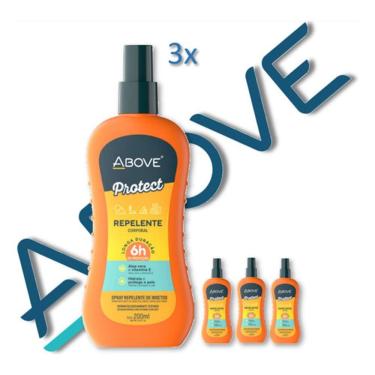 Imagem de Kit 3 repelente de insetos above spray 100ml