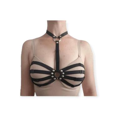 Imagem de Harness Tomara Que Caia Em Elástico Orion Coleção Fetiche - Lovetoys - Preto, único