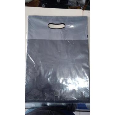 Imagem de Kit 50 Un Sacolas Plásticas Boca Palhaço Alça Vazada - INOVEM, PRETO, 