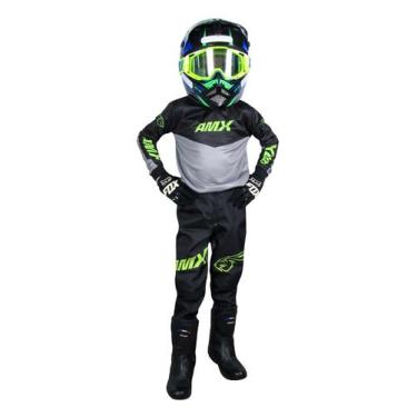 Imagem de Roupa Motocross Conjunto Infantil Trilha Cross Personalizado - AMX, Cr