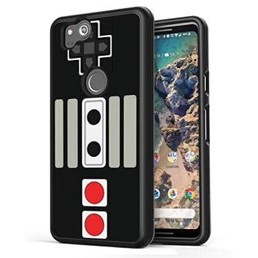 Imagem de Capa de mármore para Google Pixel 2 XG, Capa protetora Gifun antiderrapante preta macia TPU compatível com Google Pixel 2 XL versão 2017 – Abacaxi de mármore brilhante, Google Pixel 2, Retro Arcade Game