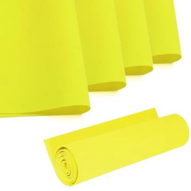 Imagem de SKYPRO 5 peças de rolo de espuma de espuma vinílica acetinada amarelo brilhante de 40 cm x 40 cm para artesanato em sala de aula quadro de avisos recortado, decoração de casamento, projetos DIY (2 mm