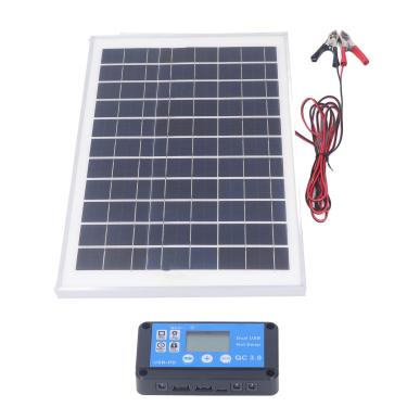 Imagem de Pssopp Kit de Painel Solar 50W Controlador de Carga MPPT Eficiente para Trailers de Barcos RV Ao Ar Livre