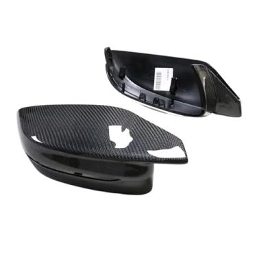 Imagem de Substituição LHD RHD compatível para M3 M4 G80 G82 G83 Real Fibra de Carbono Espelho Retrovisor Capa Forge Car Side Rearview Caps Case Shell(LHD Carbon Fiber)