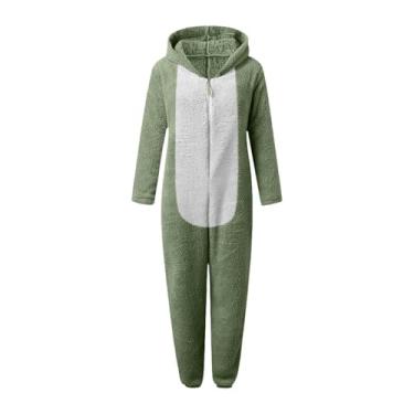 Imagem de Deevoka Macacão de pijama feminino para festa de Halloween em ambientes internos, Green L