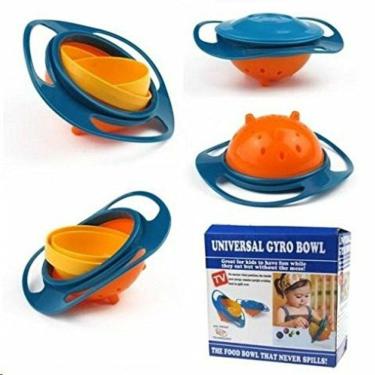 Imagem de Prato Giratorio Tigela Infantil Pratinho Magico Não Derrama A Comida Gyro Bowl 360 Pratinho Do Bebe
