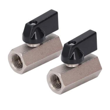 Imagem de YWBL-WH Válvula de Esfera de Latão G1/4 DN8, Processo de Arenito Eletroplatando para de Tubulação, Válvula de Rosca Dupla Com e Efeito à Prova de Vazamentos, Design Compacto Adequado