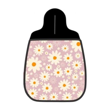 Imagem de Lixeira De Carro Organizador Lixinhocar Arte Margaridas Rosê