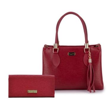 Imagem de Bolsa feminina media transversal com carteira Duarts Lançamento lindas