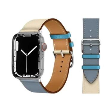 Imagem de Pulseira De Couro Unissex Para Apple Watch 46mm 44mm 41mm 45mm 38-42mm