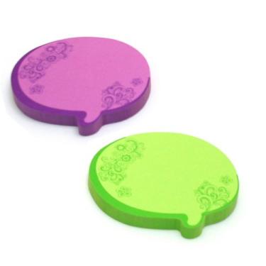 Imagem de Redi-Tag Thought Bubble Notes 2 blocos, 7,6 x 7,6 cm, verde neon/roxo (22102)