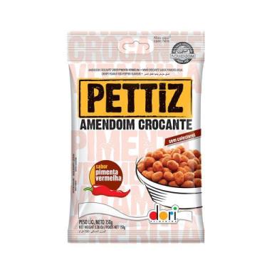 Imagem de Amendoim Crocante Sabor Pimenta Vermelha Pettiz 150g