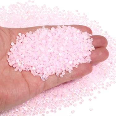 Imagem de Chuyau 8000 peças de pérolas planas AB rosa de 3 mm para artesanato de joias e meias pérolas redondas para fazer scrapbook faça você mesmo, sapatos, roupas, copo, unhas, decoração de arte de casamento