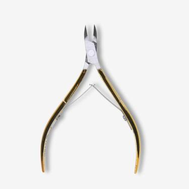 Imagem de Alicate Cutícula Com Mola Dupla Aço Inox Gold Nybc Beauty