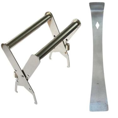 Imagem de Kit Saca Quadros e Formão Apicultua Manejo Caixas - SR Apicultura