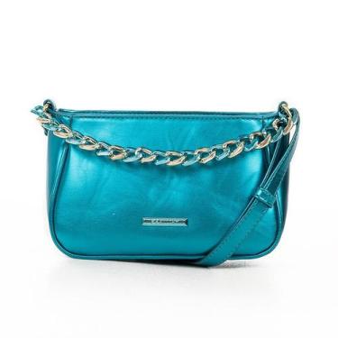 Imagem de Bolsa Transversal Feminina Rafitthy 28.13720 Corrente, Azul