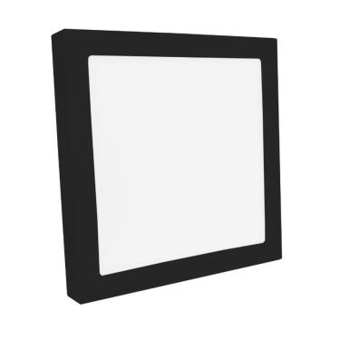 Imagem de Plafon Led Sobrepor Jet Black Quadrado 4000K 20W Bivolt