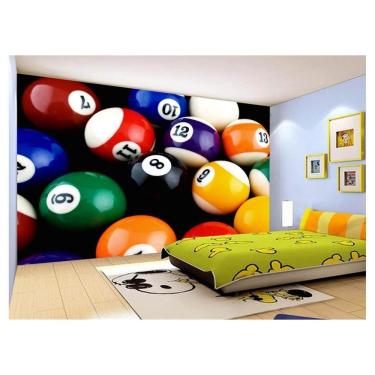 Imagem de Papel De Parede 3D Salão De Jogos Bilhar Sinuca 3,5M Jcs31