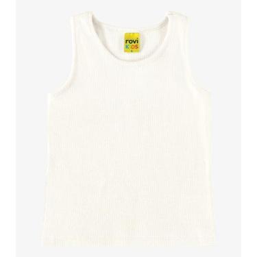 Imagem de Regata Infantil Feminina em Ribana Rovi Kids Bege - Rovitex Kids Básic