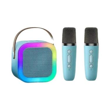 Imagem de Máquina De Karaokê Portátil Bluetooth 5.3 Com Microfones Sem Fio Para 