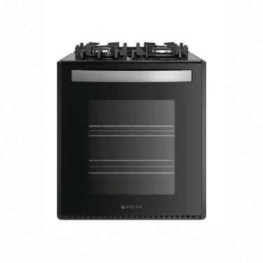 Imagem de Fogão De Embutir 4 Bocas Atlas Utop Mesa De Vidro Preto Bivolt